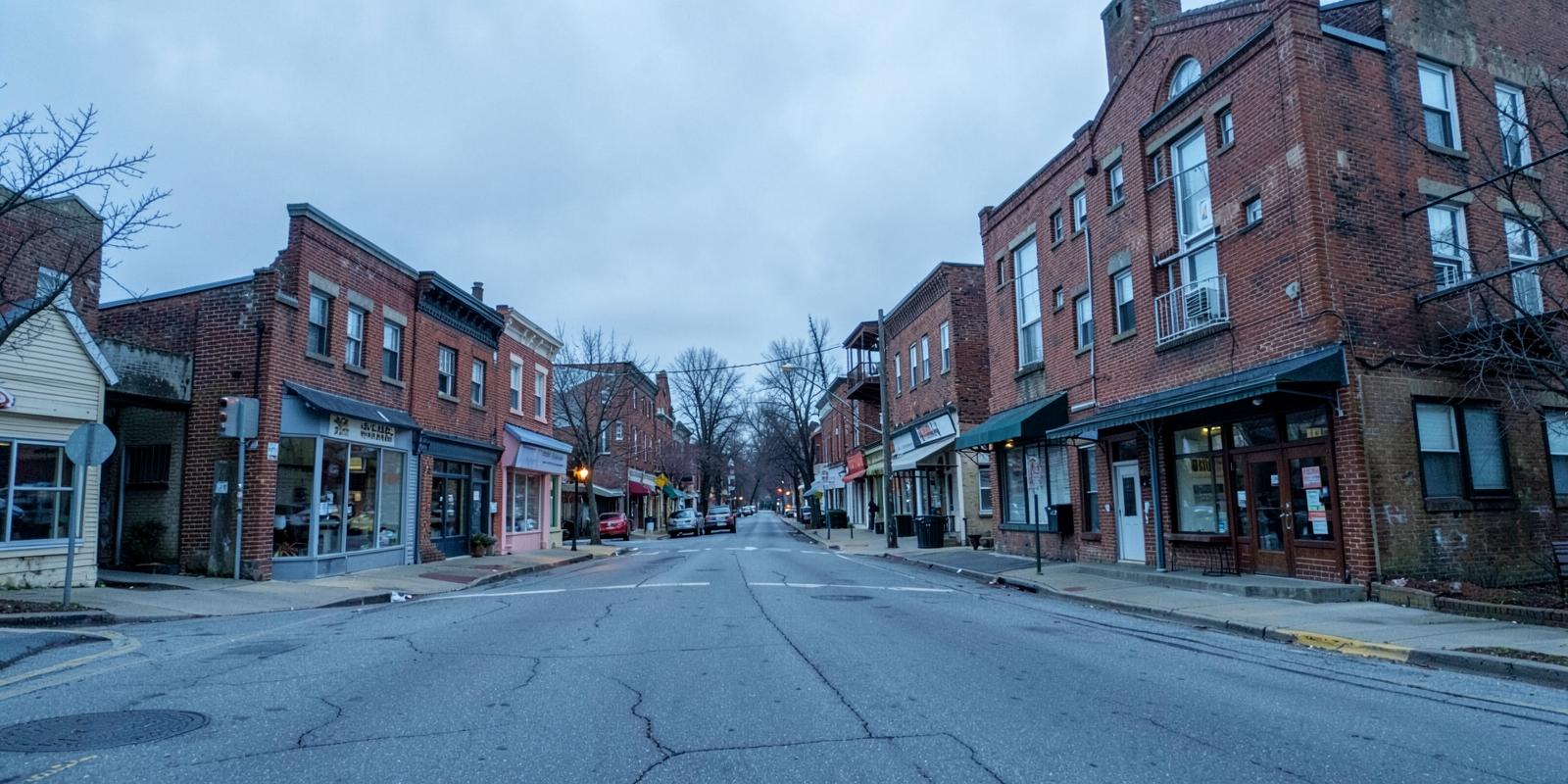 Main street of a small town in the Southern Virginia and Piedmont Triad service area
